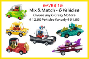 Crazy Motors Mix & Match 6 Vehicles