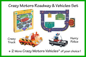 Crazy Motors Roadway & Vehicles Set