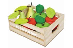 Orchard Fruits in a Wooden Crate