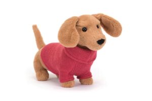 Jellycat Pink Sweater Sausage Dog