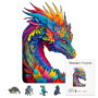 Hidden Shapes Puzzle: Colorful Dragon