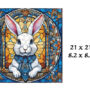 Hidden Shapes Puzzle: Gothic Blue Rabbit