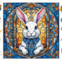 Hidden Shapes Puzzle: Gothic Blue Rabbit