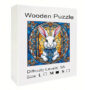 Hidden Shapes Puzzle: Gothic Blue Rabbit