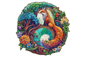 Hidden Shapes Puzzle: Charming Fox #2