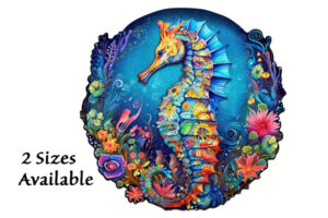 Hidden Shapes Puzzle: Serene Seahorse