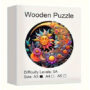 Challenging Wooden Puzzle: Dreamy Sun & Moon