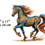 Hidden Shapes Puzzle: Colorful Warhorse