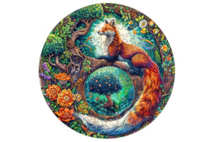 Hidden Shapes Puzzle: Charming Fox #1