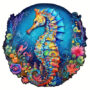 Hidden Shapes Puzzle: Serene Seahorse