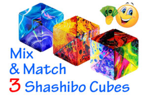 SHASHIBO Magnetic Puzzle Cubes - Mix & Match 3