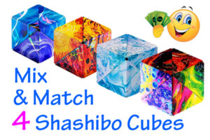 SHASHIBO 3D Puzzle Cubes - Mix & Match 4