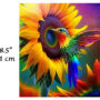 Hidden Shapes Puzzle: Sunflower Hummingbird