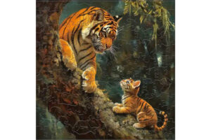 Hidden Shapes Puzzle - Tiger & Cub