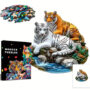 Hidden Shapes Puzzles - Two Resting Tigers